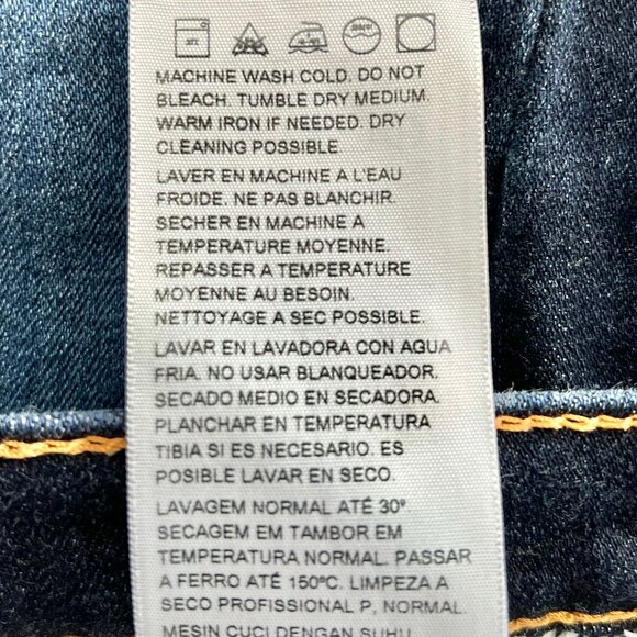 Levi 511 30 x 30 Slim Fit Stretch Denim Zip Fly 5-Pocket Dark Wash Blue Jeans - Picture 15 of 15